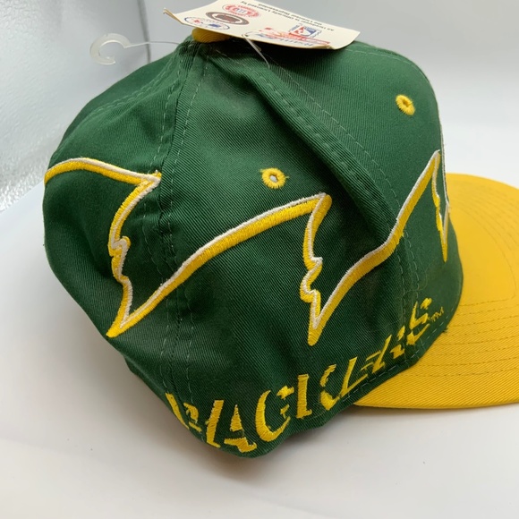 RARE VTG Logo7 90s Green Bay Packers Lightning Bolt Graffiti Snapback WITH TAGS! - Picture 7 of 16